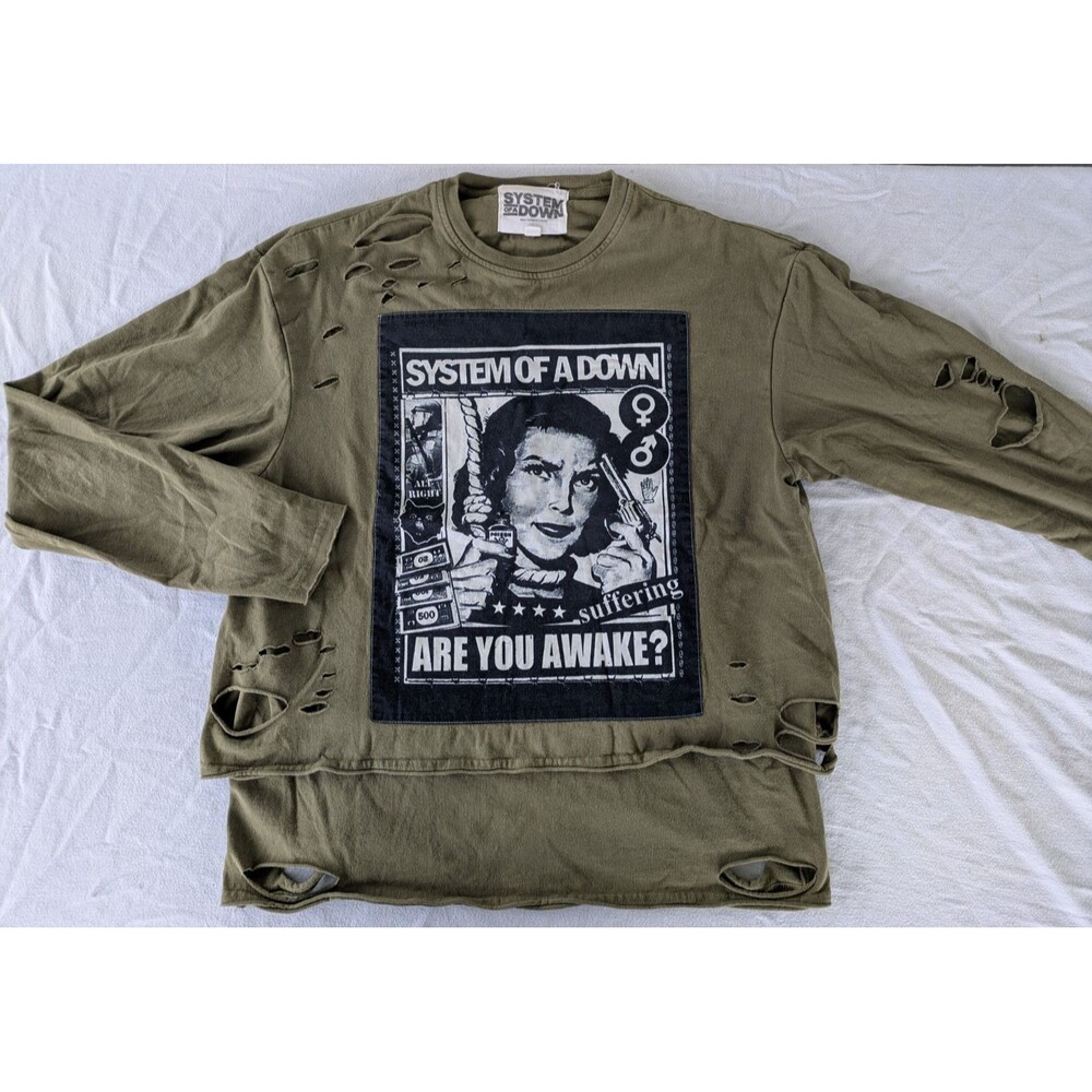 System of a Down Awake Distressed Long Sleeve Shirt Medium - limited edition